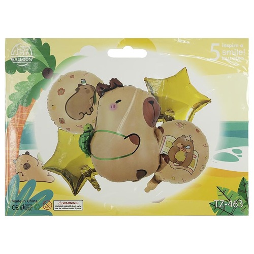 Набор воздушных шаров 5шт для создания фотозоны "Капибара"