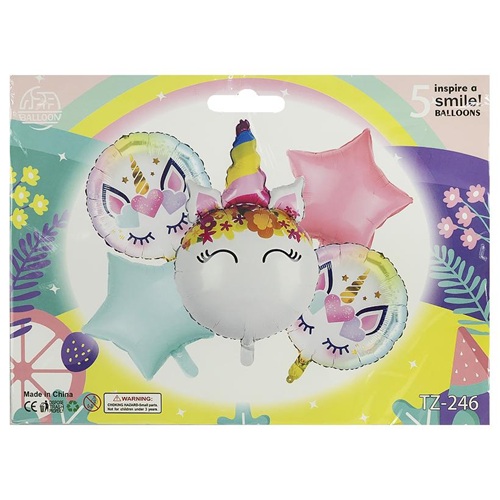 Набор воздушных шаров 5шт для создания фотозоны "Единорог"