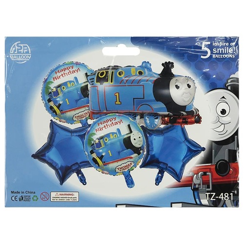 Набор воздушных шаров 5шт для создания фотозоны "Паровозик"