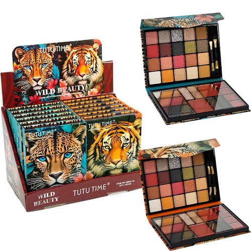 Палетка "WILD BEAUTY" з декоративною косметикою 15*11*2см