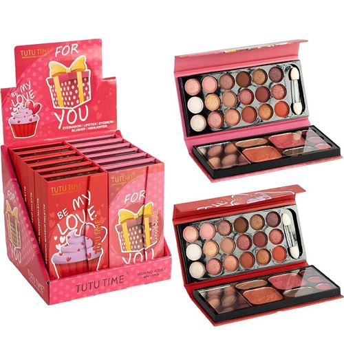 Палетка "Be my love/FOR YOU" з декоративною косметикою 13,5*7*2см