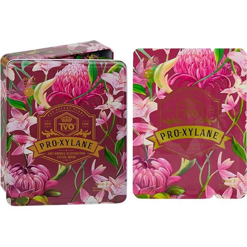 Набір Масок 2в1 тканинних 10шт "Pro-Xylane" для обличчя в металевому боксі