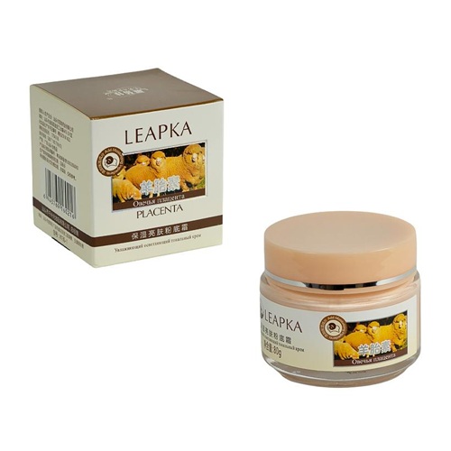 Крем тональний для обличчя з овечою плацентою, що зволожує, освітлює 80г