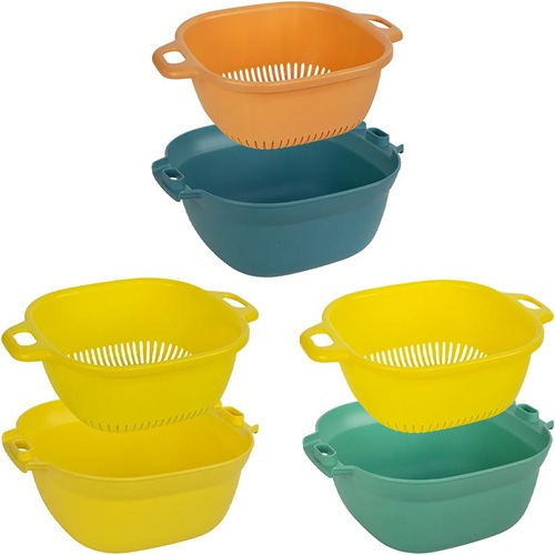 Миска с дуршлагом двойная