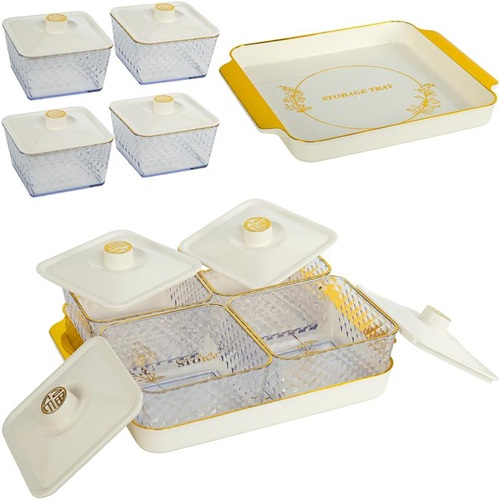 Набор контейнеров с крышками на подставке 4шт