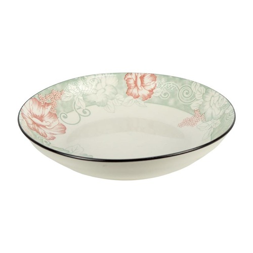 Тарелка керамическая с узором ⌀18*5см, 300мл