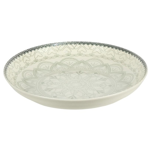 Тарілка керамічна з візерунком ⌀20,5*5,5см, 500мл