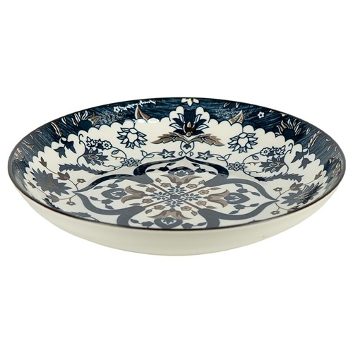 Тарілка керамічна з візерунком ⌀20,5*5,5см, 500мл