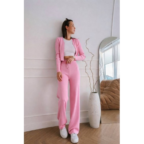 Жіночий костюм (штани 104см + укорочена кофточка 50см), рубчик мустанг