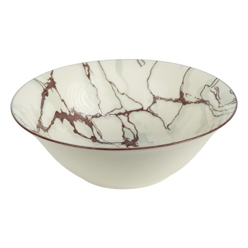 Тарелка глубокая керамическая с узором "под мрамор" ⌀17,5*7,5см, 500мл