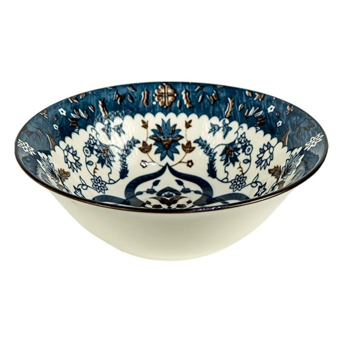 Тарелка керамическая с узором  ⌀17,5*7,5см, 500мл