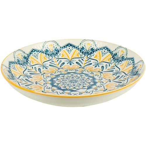 Тарілка керамічна з візерунком ⌀20,5*5,5см, 500мл