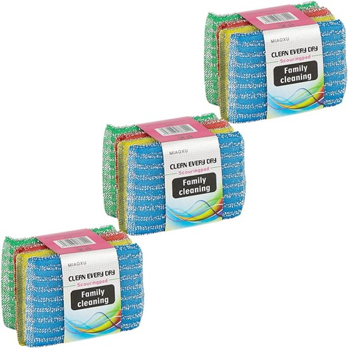 Набор хозяйственных губок 4шт для мытья посуды и уборки