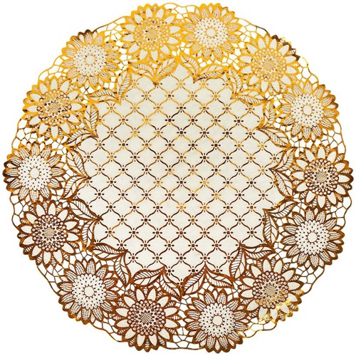 Салфетка для сервировки стола круглая Ø38см золото