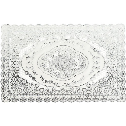 Салфетка для сервировки стола прямоугольная 45*30см серебро