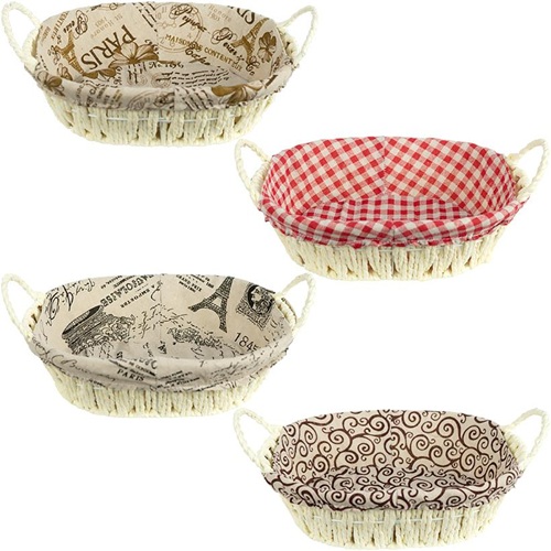 Текстильная корзина 28*21*8 см с ручками овальная