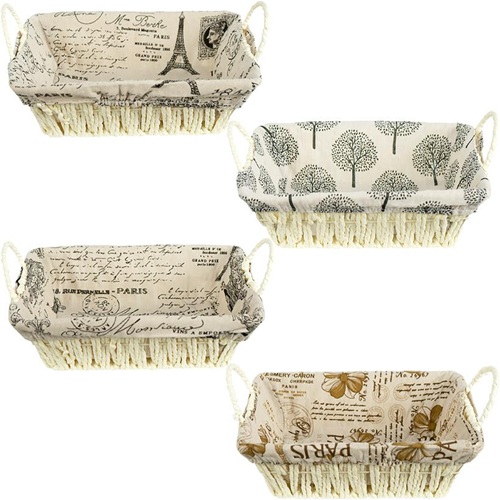 Текстильная корзина 27*20*8см с ручками прямоугольная