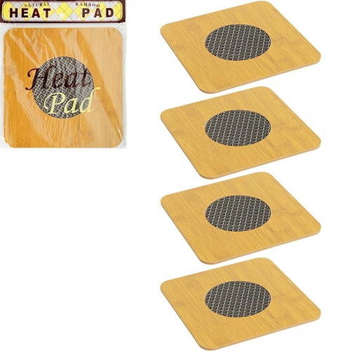 Подставка бамбуковая под горячее квадратная 17см