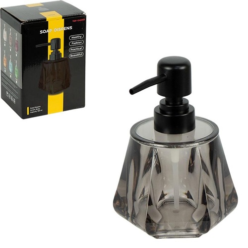 Дозатор для мыла 190мл графит, 14*10см