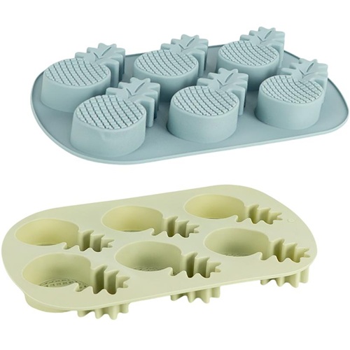 Форма силіконова "Ананаси" 6шт на планшеті 26,5 * 18 * 2,5