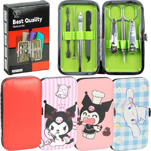 Набір для манікюру "мульти" металевий в шкір/зам футлярі 7 предметів