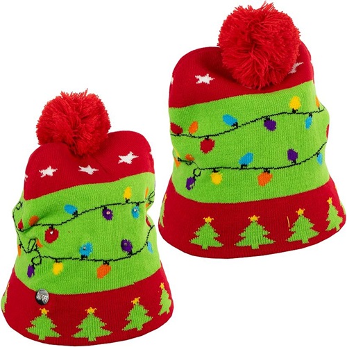 Шапка Новогодняя "Гирлянда" с LED подсветкой