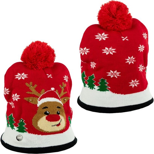 Шапка Новогодняя "Голова Оленя" с LED подсветкой