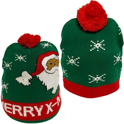 Шапка Новогодняя "MERRY X-MAS" с LED подсветкой