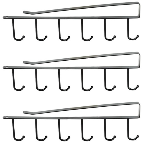 Підвісний металевий утримувач 26,5*8см з 6 гачками