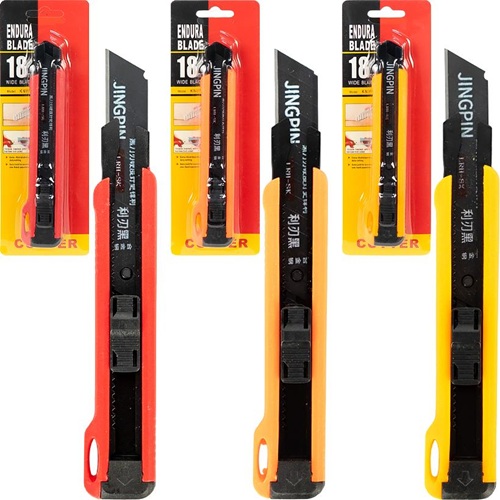 Ніж канцелярський із лезом 18мм, посилений корпус