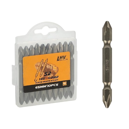 Набір двосторонніх біт PH2 65мм, 10шт у кейсі