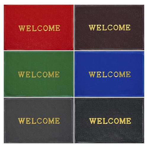 Килимок гумовий прямокутний 38*58см "Welcome", кольоровий