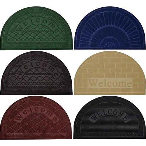 Килимок гумовий напівкруглий 37*57см з тисненням
