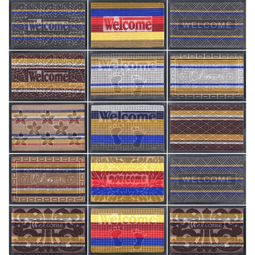 Килимок гумовий прямокутний, кольоровий 40*60см смугастий