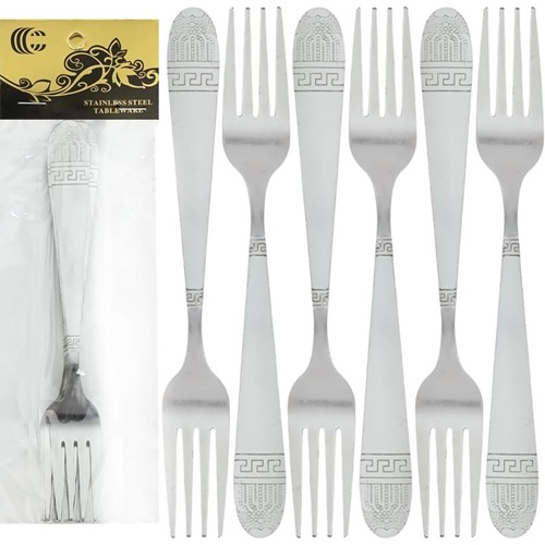 Набір столових виделок 6шт "Царська", срібло 21см