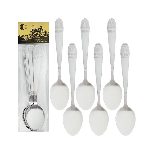 Набір чайних ложок 6шт "Царська", срібло 15,5 см