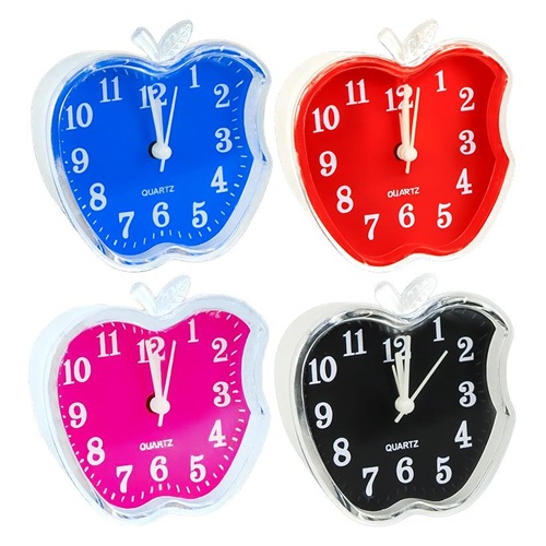 Настольные часы - будильник 10*10*4см "Яблоко"