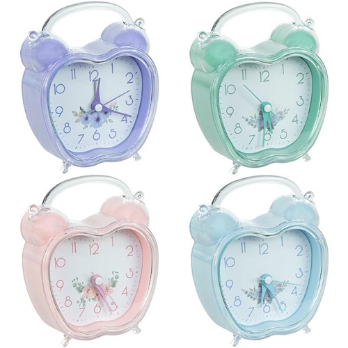 Настільний годинник - будильник "Квіти" 13*10*4см