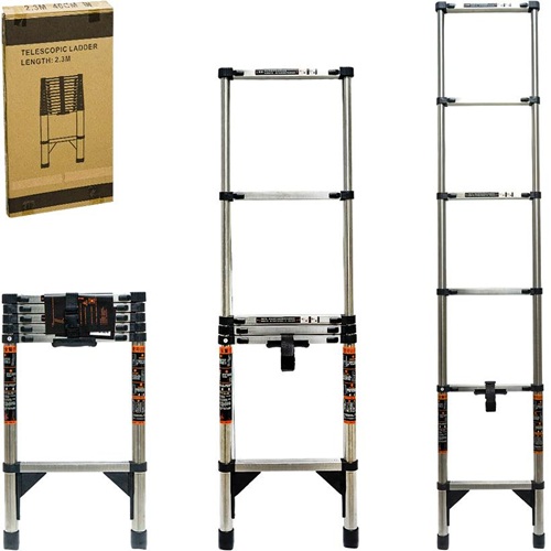 Сходи телескопічні з нержавіючої сталі 2,3м