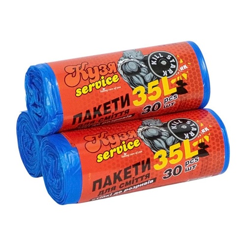 Пакет для мусора сверхпрочный 60*50 35л 30 штук TM STARK/Кузя Service