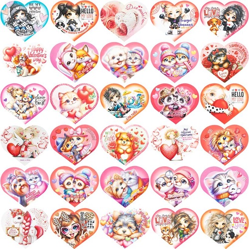 Открытка - сердце поздравительная "Валентинка " 173*94мм