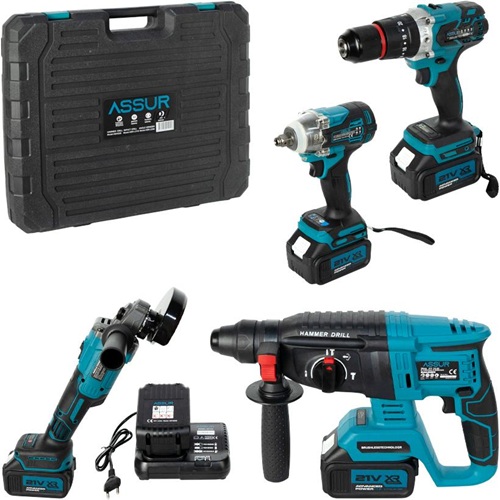 Акумуляторний набір інструментів 4-в-1, безщіткові, 21V