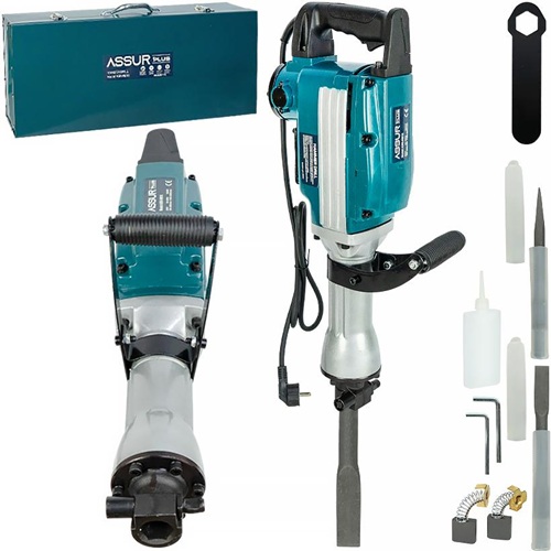 Відбійний молоток електричний, 1800Вт, з набором зубил у металевому кейсі