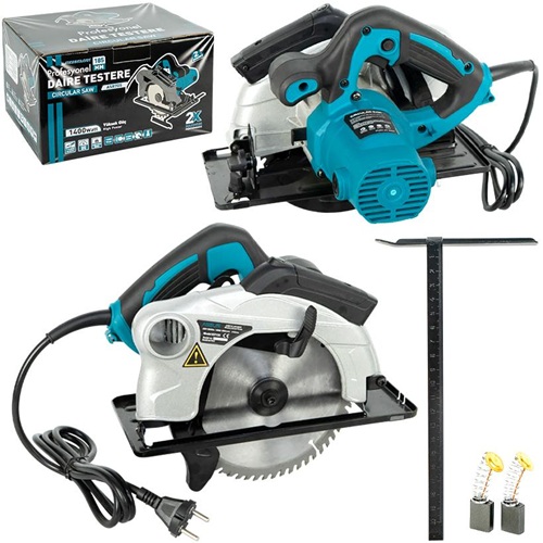 Електрична циркулярна пилка 185мм, 1400Вт з лазером