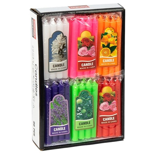 Набір кольорових свічок 8шт h100мм Ø10мм