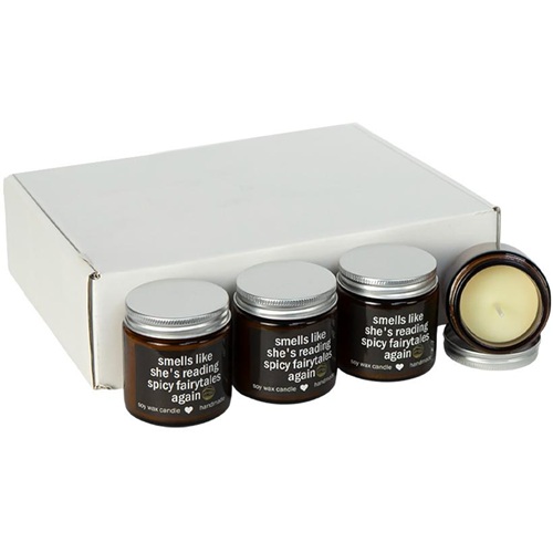 Ароматична свічка h65мм d55мм у скляній банці SMELLS з металевою кришкою