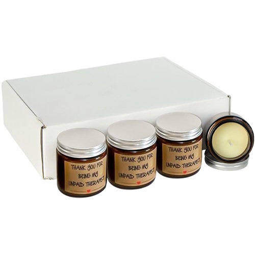 Ароматична свічка h65мм d55мм у скляній банці THANK YOU з металевою кришкою