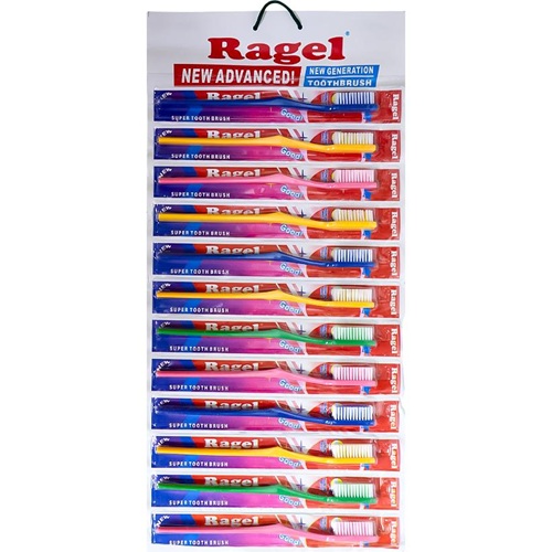 Зубные щётки "Ragel" 19см на блистере