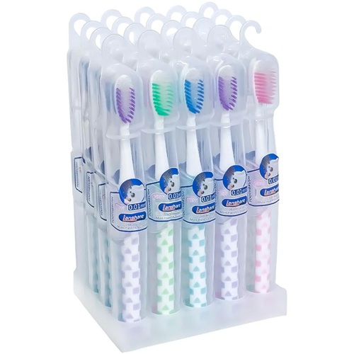 Зубная щётка "Lanshare" 19см с ультратонкой щетиной 0,01мм в пластиковом футляре