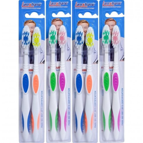 Набор зубных щеток "Lanshare" 19см на блистере 2шт